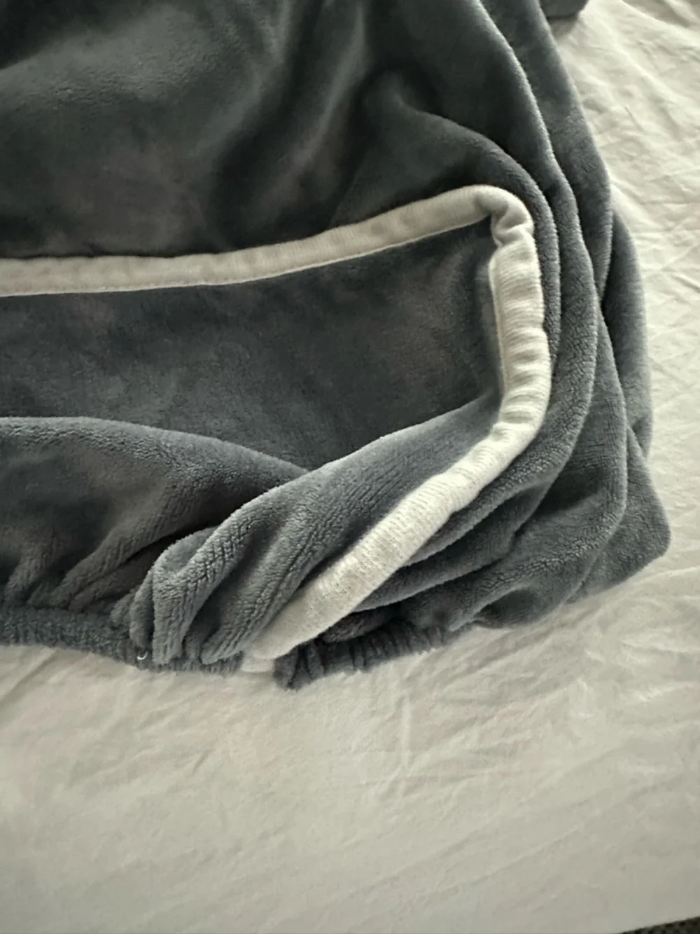 SHEIN Gray Plush Fitted Mattress Cover *NEVER USED*